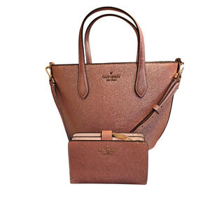 Kate Spade Pink Sparkling Crossbody Bag with Wallet